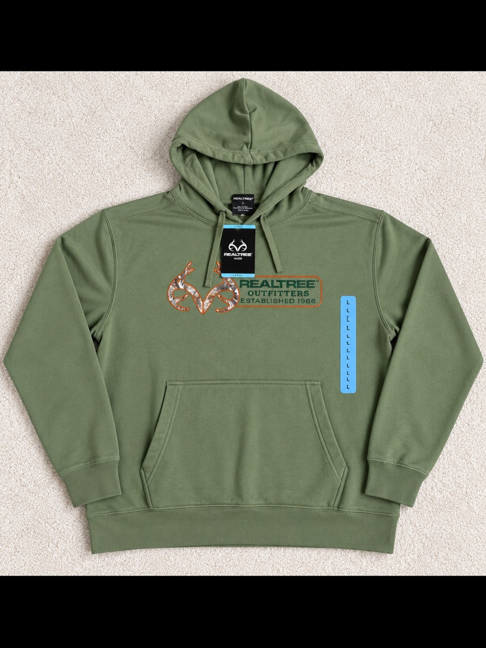 Realtree Olive Green Logo Pullover Hoodie
